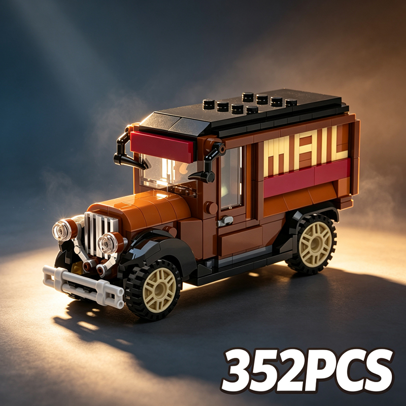 Vintage Toys Collector - 352PCS Blok Bangunan MOC Van Pos