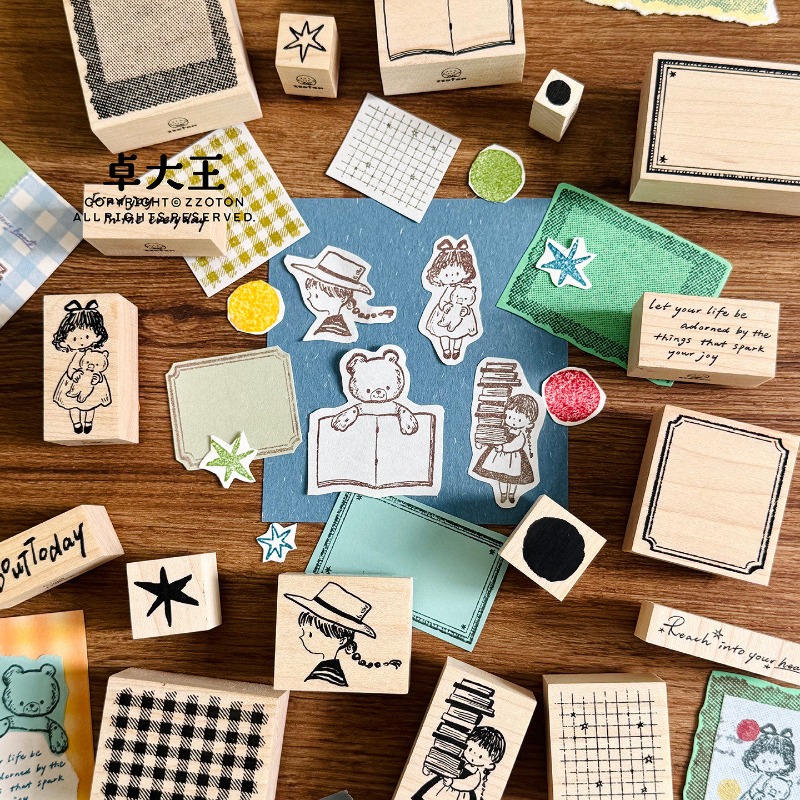 Vintage Collectible Stamps - Zzoton Topi Beruang Gadis Cantik Bingkai