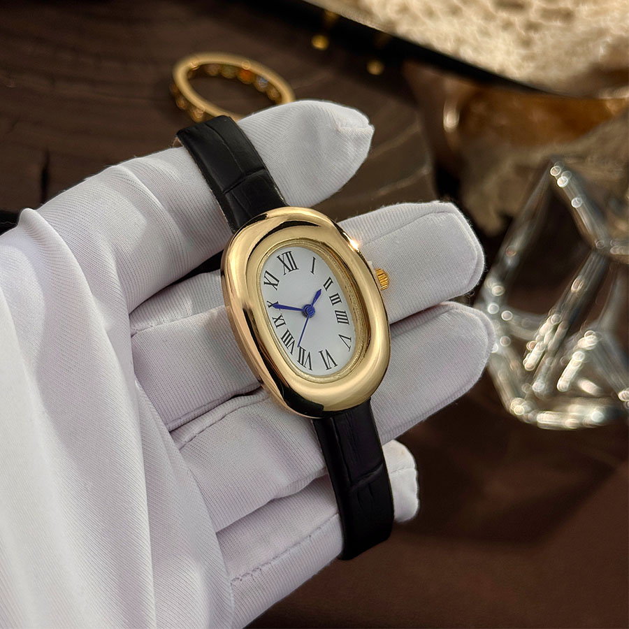 Vintage Watch Crystal - Jam Tangan Wanita Oval Baru Bentuk
