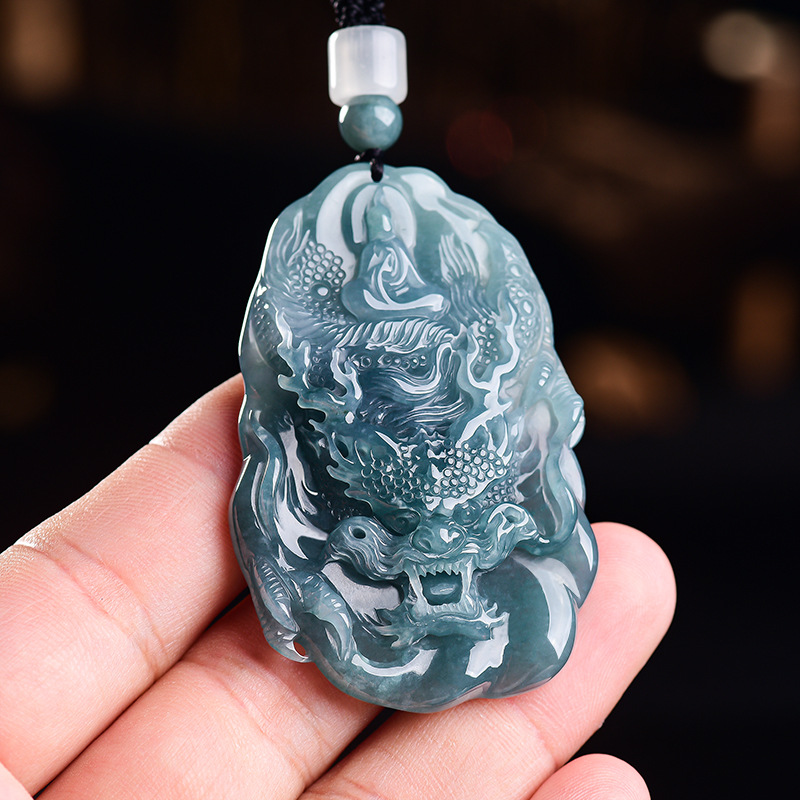 Vintage Necklace - Kalung Liontin Naga Giok Burma Alami
