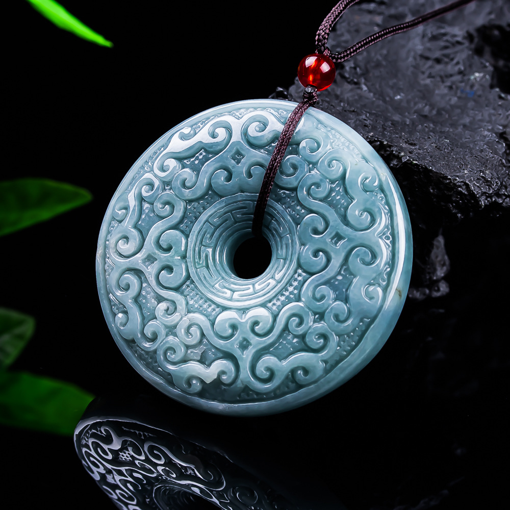 Vintage Necklace - Kalung Liontin Bunga Giok Burma Alami