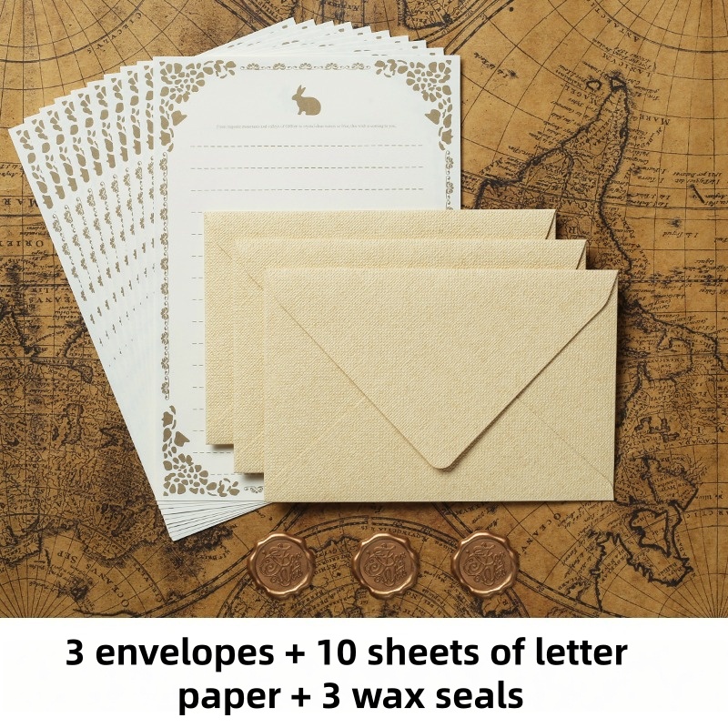 Vintage Collectible Stamps - 16 Buah Amplop Linen Antik Set