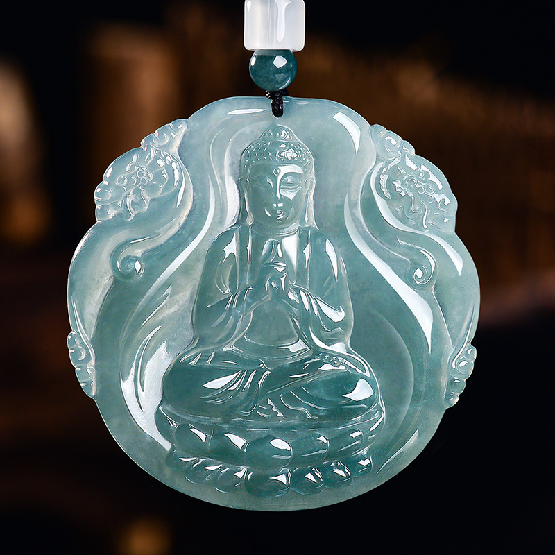 Vintage Necklace - Kalung Liontin Buddha Batu Giok Burma