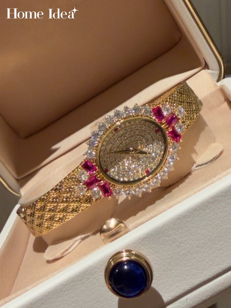 Vintage Watch Crystal - Jam Tangan Kuarsa Bentuk Oval Wanita