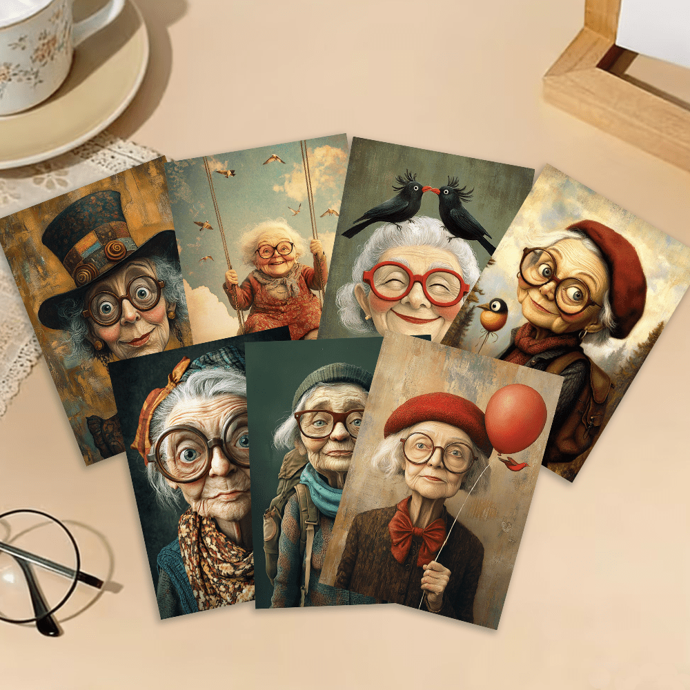 Collectible Vintage Greeting Cards - 32 buah, kartu pos vintage lucu