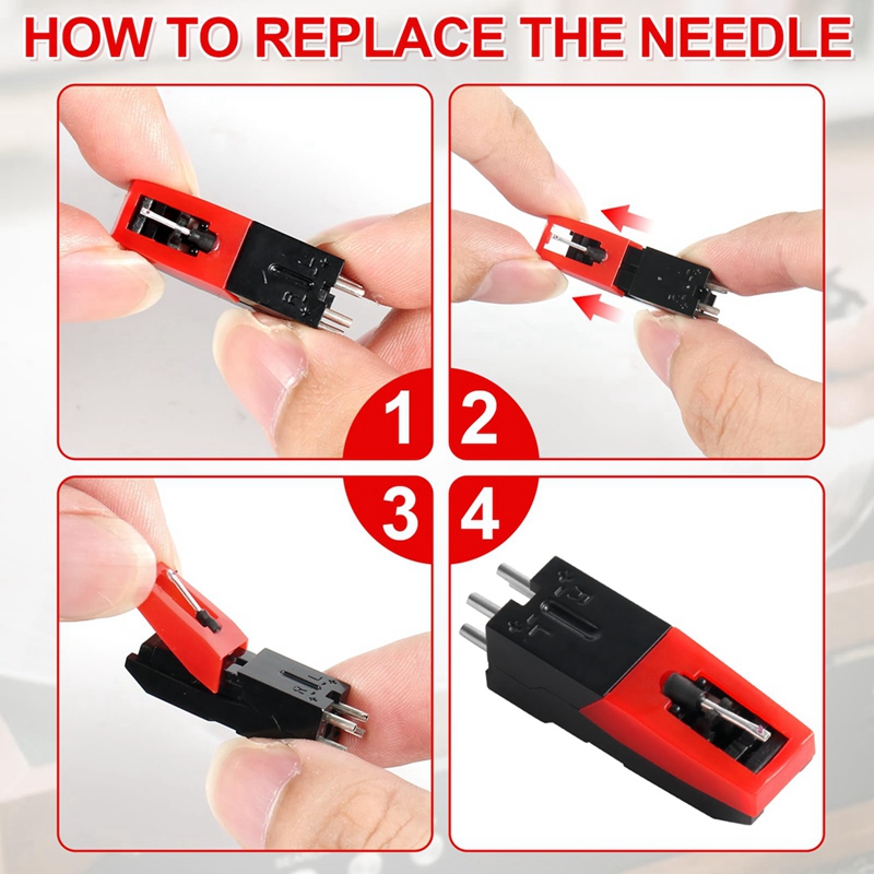 Pengganti jarum pemutar, 4 bua - Record Player Needle ulasan dan harga