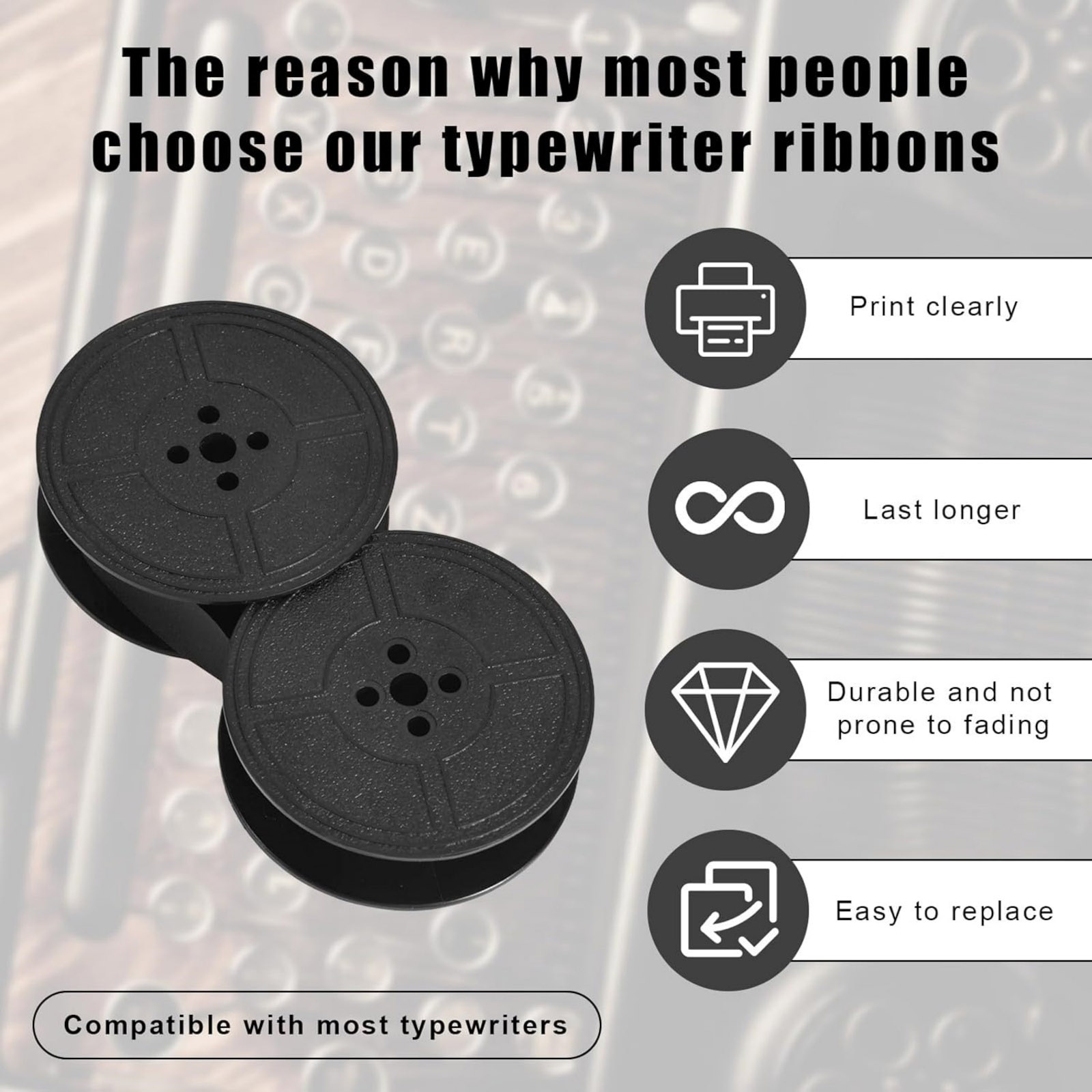 2 Gulungan Pita Mesin Ketik Un - Typewriter Ribbon Roll ulasan dan harga