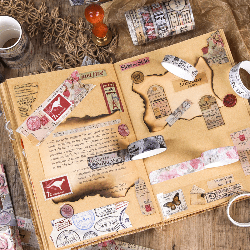 Set Selotip Washi Motif Kupu-k - Vintage Collectible Stamps ulasan dan harga