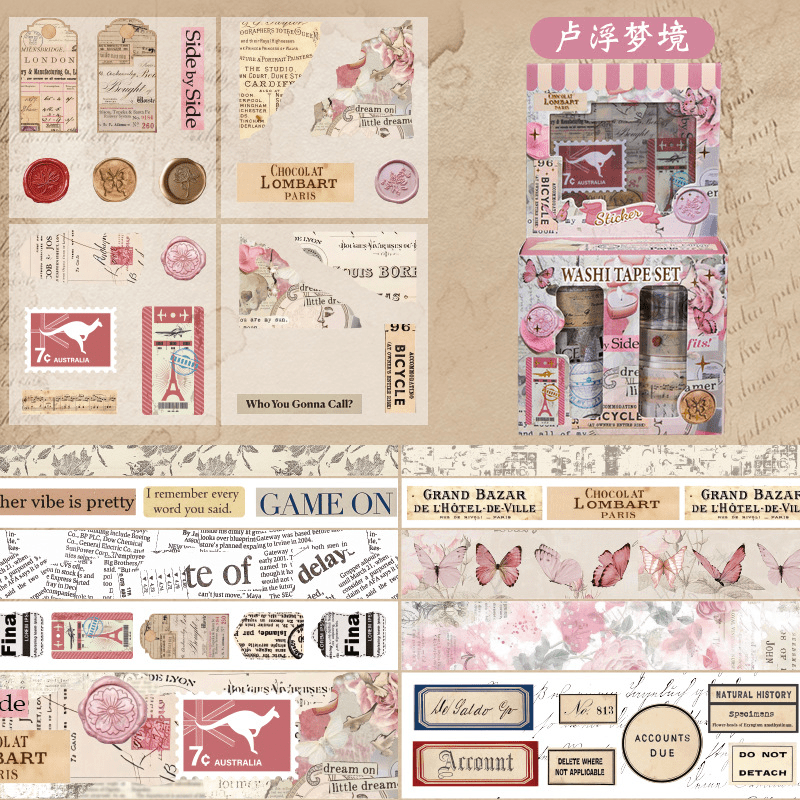 Set Selotip Washi Motif Kupu-k - Vintage Collectible Stamps ulasan dan harga