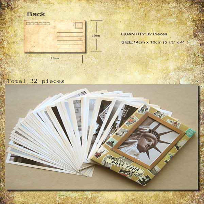 DIY Retro 32 buah/tas antik ba - Collectible Vintage Greeting Cards ulasan dan harga