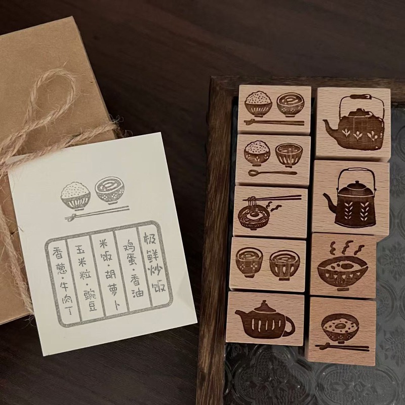 Stempel Karet Kayu Motif Teko  - Vintage Collectible Stamps ulasan dan harga