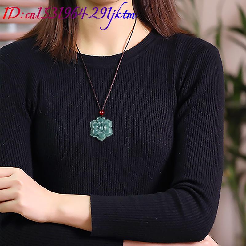 Kalung Liontin Bunga Giok Burm - Vintage Necklace ulasan dan harga