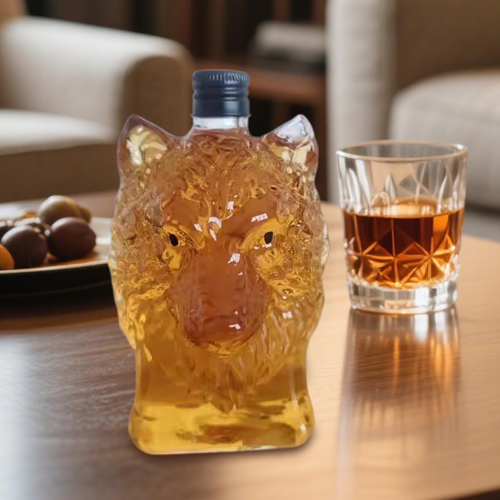 Botol Wiski Bentuk Serigala Ca - Collectible Vintage Wine ulasan dan harga