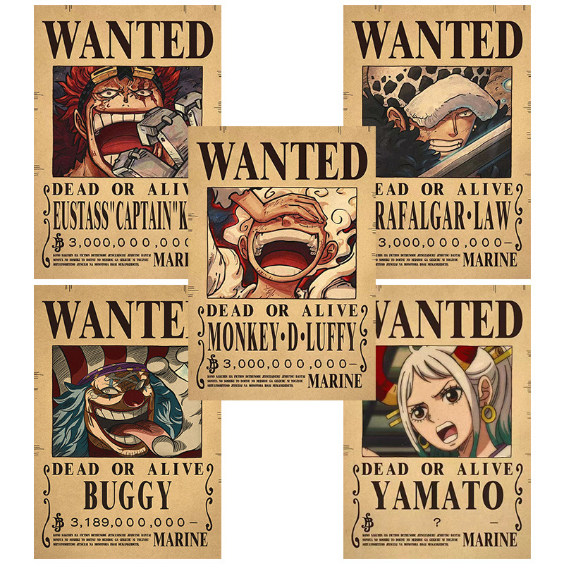Poster Anime Luffy Gear 5 One  - Vintage Collectible Figures ulasan dan harga