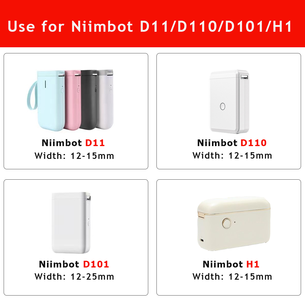 10 Gulungan NiiMBOT D110 D11 D - Typewriter Ribbon Roll ulasan dan harga