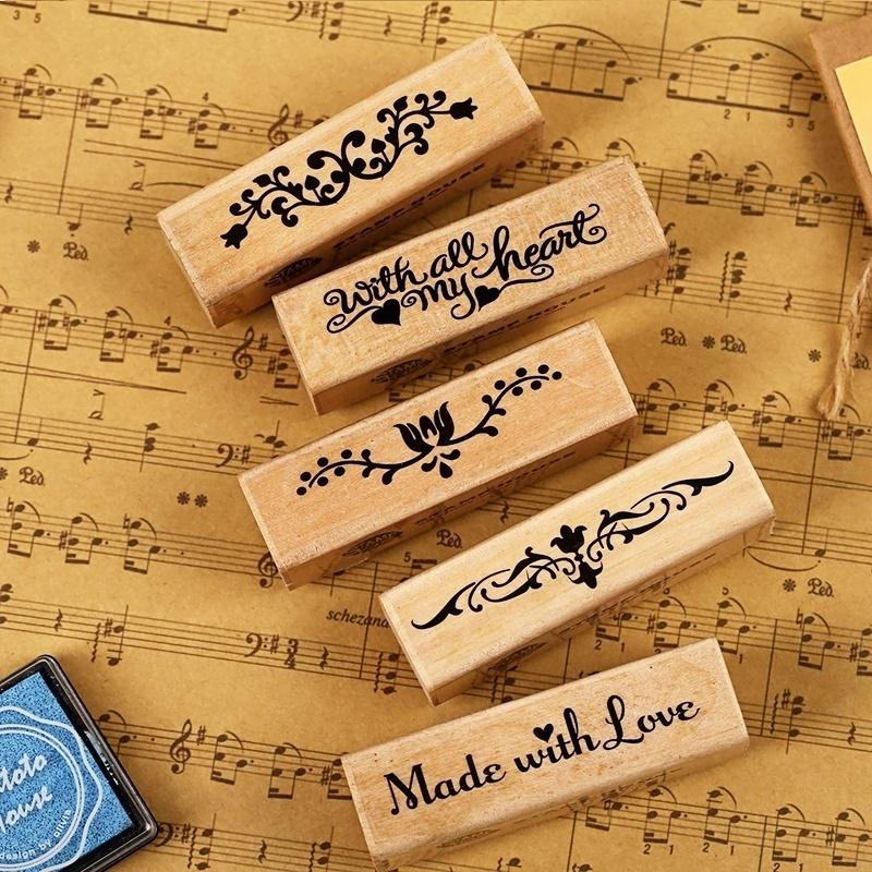 Cap karet kayu setrip Vintage  - Vintage Collectible Stamps ulasan dan harga