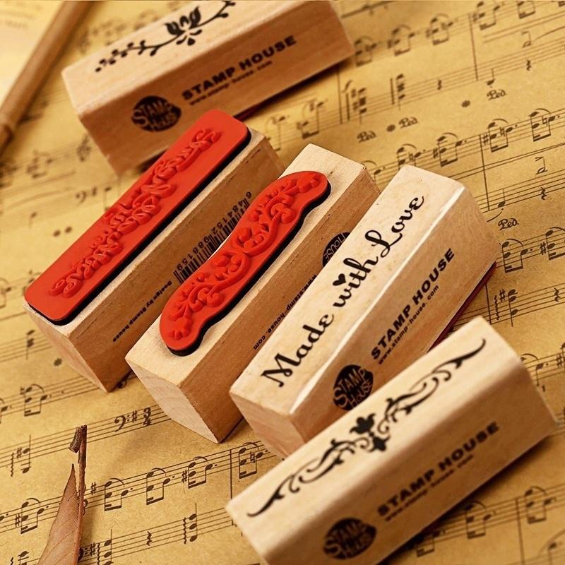 Cap karet kayu setrip Vintage  - Vintage Collectible Stamps ulasan dan harga