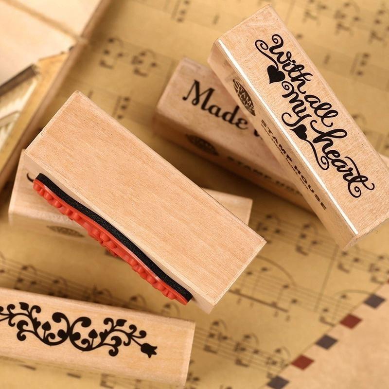 Cap karet kayu setrip Vintage  - Vintage Collectible Stamps ulasan dan harga