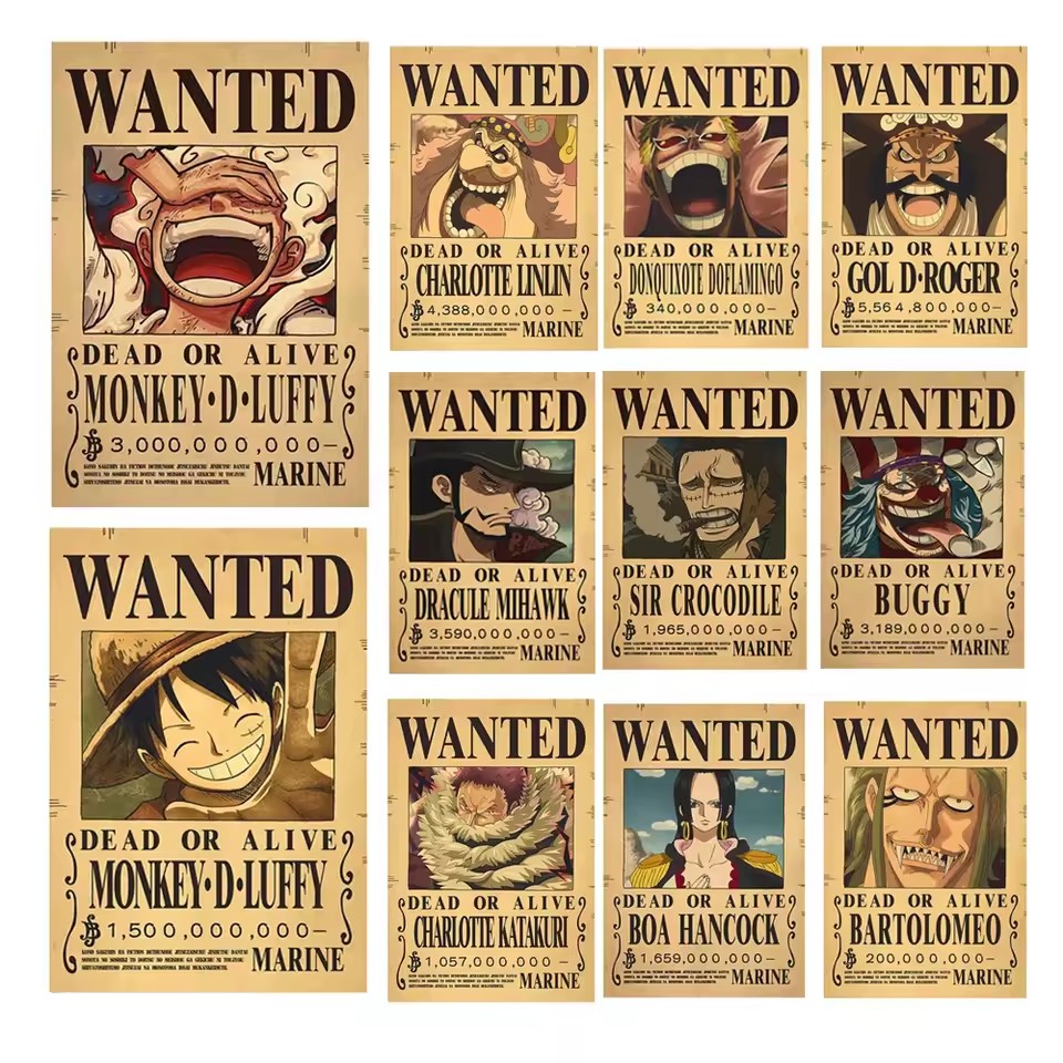 Poster Anime One Piece Bounty  - Vintage Collectible Items ulasan dan harga