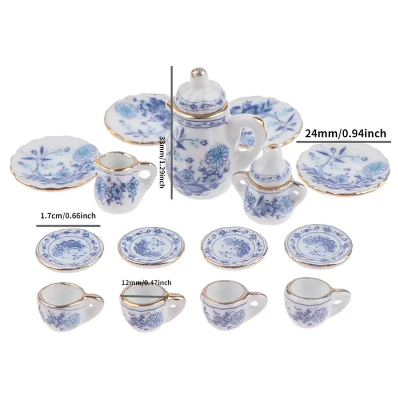 15 Buah/Set Set Teh Porselen P - Vintage Collectible Items ulasan dan harga