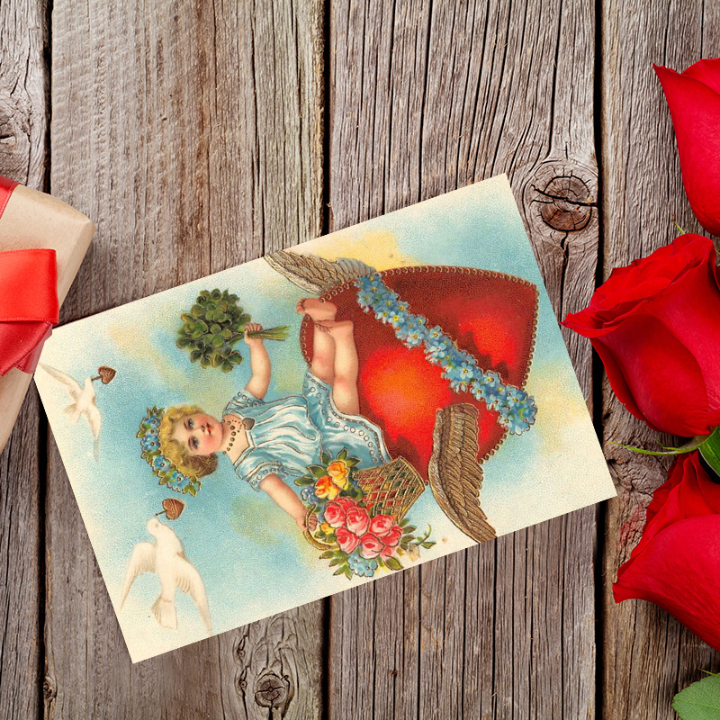 12 buah Hari Valentine Vintage - Collectible Vintage Greeting Cards ulasan dan harga
