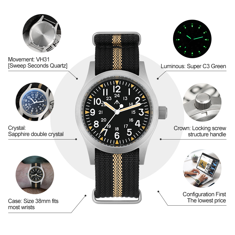 Jam Tangan Militado ML05 Vinta - Vintage Watch Crystal ulasan dan harga