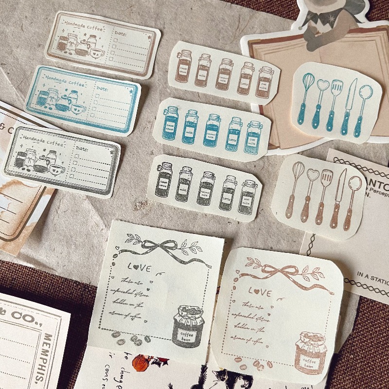 Stempel Karet Kayu Tema Kopi V - Vintage Collectible Stamps ulasan dan harga